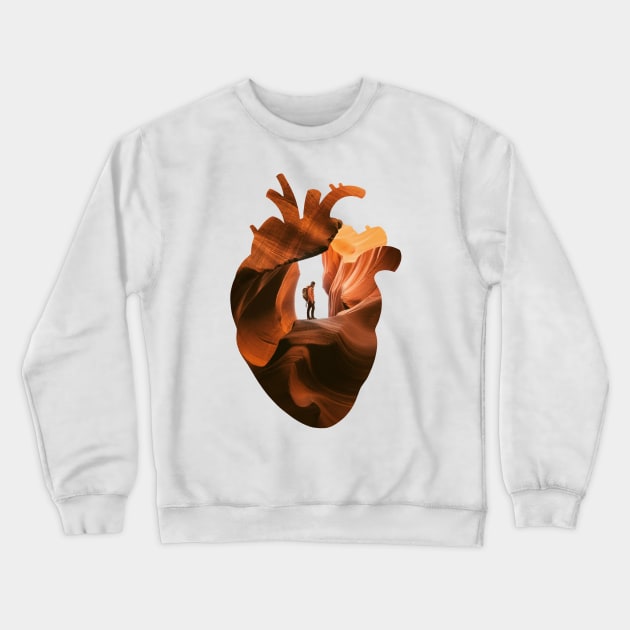 Heart Explorer Crewneck Sweatshirt by enkeldika2